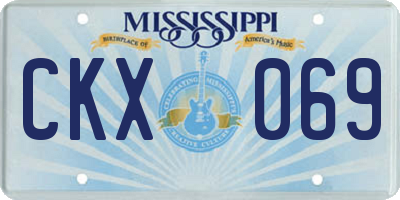 MS license plate CKX069