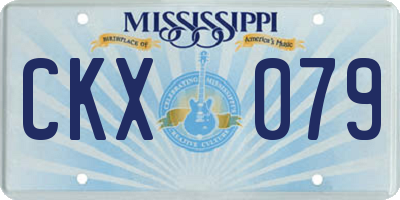 MS license plate CKX079