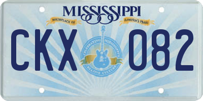 MS license plate CKX082