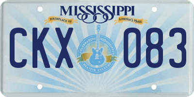MS license plate CKX083