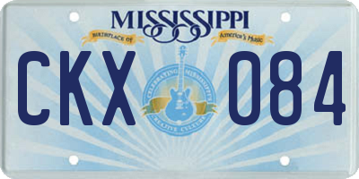 MS license plate CKX084