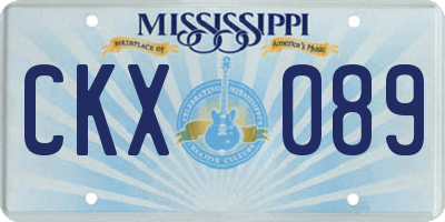 MS license plate CKX089