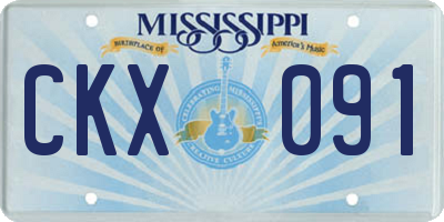 MS license plate CKX091