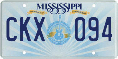 MS license plate CKX094