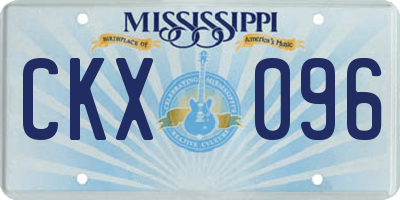 MS license plate CKX096
