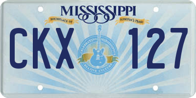 MS license plate CKX127