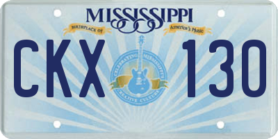 MS license plate CKX130
