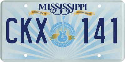 MS license plate CKX141