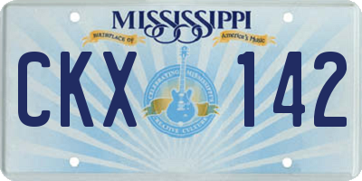 MS license plate CKX142