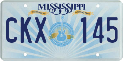 MS license plate CKX145