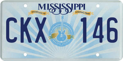 MS license plate CKX146