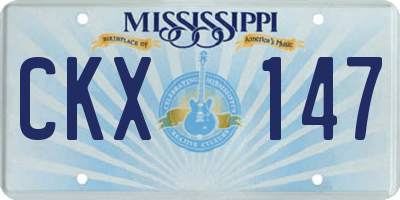 MS license plate CKX147