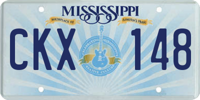 MS license plate CKX148