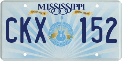 MS license plate CKX152