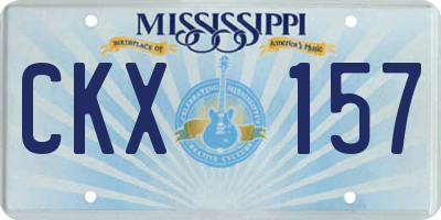 MS license plate CKX157