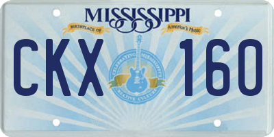 MS license plate CKX160