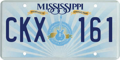 MS license plate CKX161