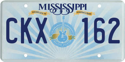 MS license plate CKX162