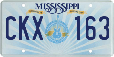 MS license plate CKX163