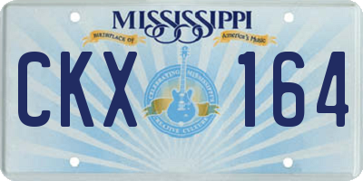 MS license plate CKX164