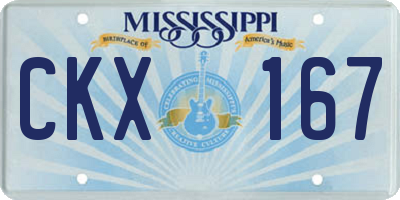 MS license plate CKX167