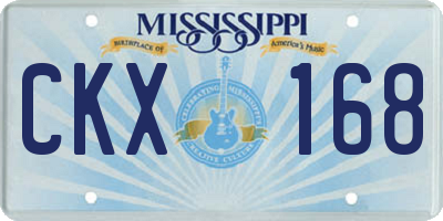 MS license plate CKX168