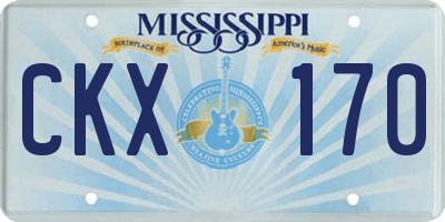 MS license plate CKX170