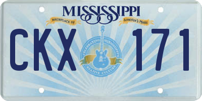 MS license plate CKX171