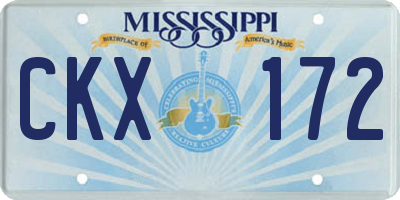 MS license plate CKX172