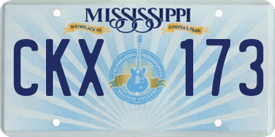 MS license plate CKX173