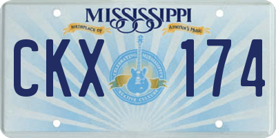 MS license plate CKX174