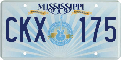 MS license plate CKX175