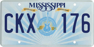 MS license plate CKX176
