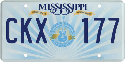 MS license plate CKX177
