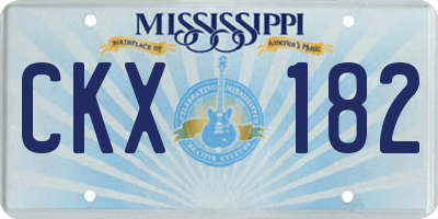 MS license plate CKX182