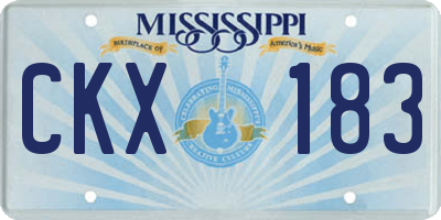 MS license plate CKX183