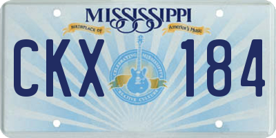 MS license plate CKX184