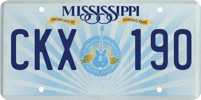 MS license plate CKX190