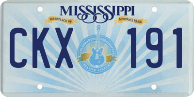 MS license plate CKX191