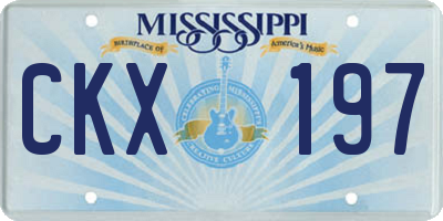 MS license plate CKX197