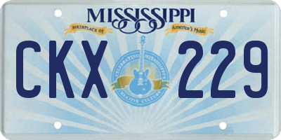 MS license plate CKX229