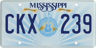 MS license plate CKX239