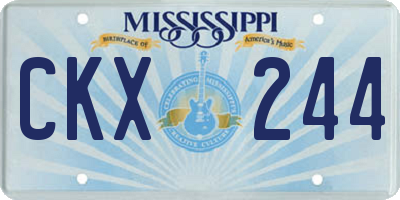 MS license plate CKX244