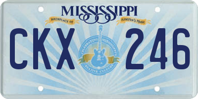 MS license plate CKX246