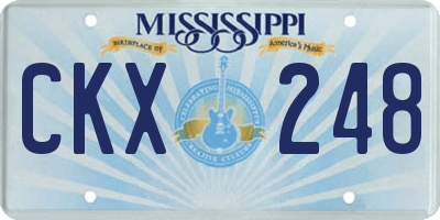 MS license plate CKX248