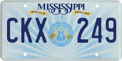 MS license plate CKX249