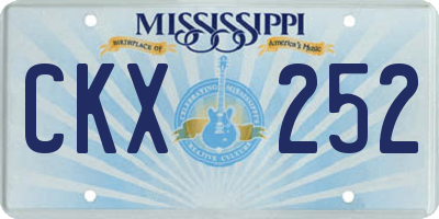 MS license plate CKX252