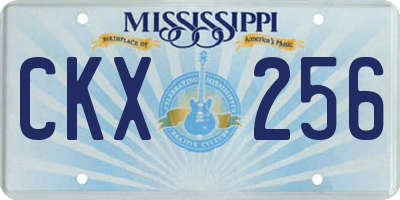 MS license plate CKX256