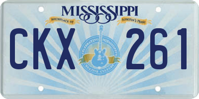 MS license plate CKX261
