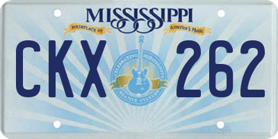 MS license plate CKX262